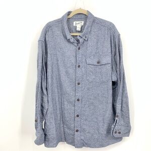 Duluth‎ Trading Shirt Men Size XL Button Down Top Blue Free Swingin Twist Cotton